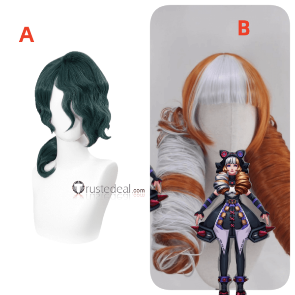 League of Legends LOL Soul Fighter Gwen Hwei Green Styled Cosplay Wig