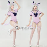 Gijinka Eevee Espeon Fluffy Jumpsuit Bunny Sailor Suit Purple Cosplay Costume