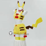 Pokemon Gijinka Alolan Vulpix Espeon Pikachu Fluffy Jumpsuit Bunny Suit Yellow Cosplay Costume