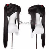 Rurouni Kenshin Kamiya Kaoru Black Purple Pigtail Saito Hajime Prestyled Cosplay Wig