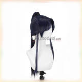 Rurouni Kenshin Kamiya Kaoru Black Purple Pigtail Saito Hajime Prestyled Cosplay Wig