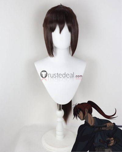 Rurouni Kenshin Himura Kenshin Brown Red PreStyled Cosplay Wig