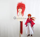 Rurouni Kenshin Himura Kenshin Brown Red PreStyled Cosplay Wig