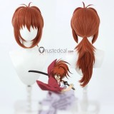 Rurouni Kenshin Himura Kenshin Brown Red PreStyled Cosplay Wig