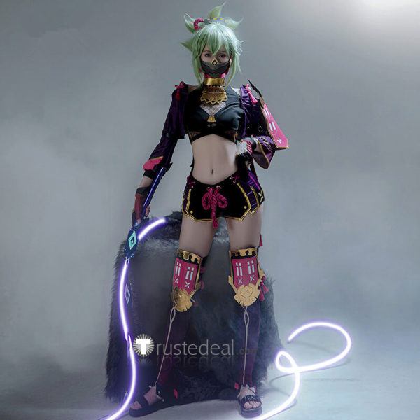 Genshin Impact Kuki Shinobu Ninja Cosplay Costume