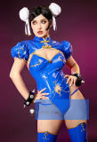 Street Fighter Chun Li Bunny Suit Cheongsam Blue Cosplay Costume