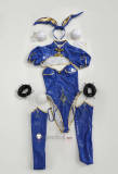 Street Fighter Chun Li Bunny Suit Cheongsam Blue Cosplay Costume