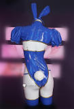 Street Fighter Chun Li Bunny Suit Cheongsam Blue Cosplay Costume