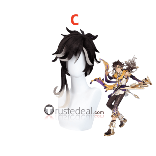 Genshin Impact Gaming Chiori Sethos Brown Red Cosplay Wig