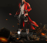 Genshin Impact Diluc Ragnvindr New Skin Red Dead of Night Cosplay Costume Custom Size