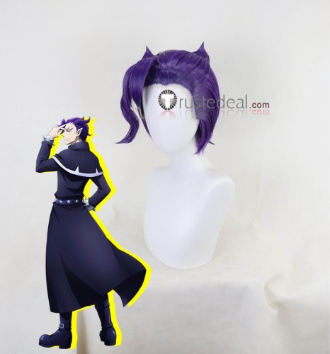 Mairimashita Iruma kun Amy Ami Kirio Naberius Kalego Purple Blue Styled Cosplay Wig