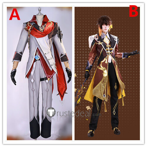 Genshin Impact Zhongli Tartaglia Childe Cosplay Costumes