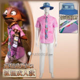 Zootopia 2 Nick Wilde Pink Shirt Cosplay Costume