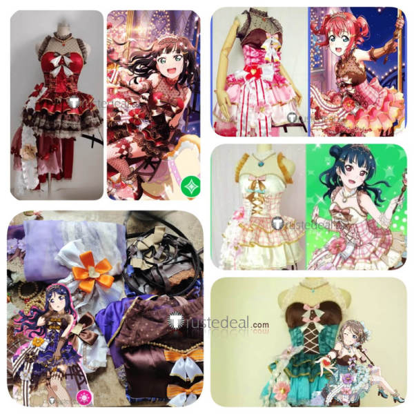 Love Live Sunshine Aqours Valentine V2 Ruby You Kurosawa Mari Ohara Dia New Card Cosplay Costumes
