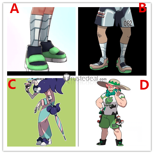 Pokemon Sword and Shield Gym Leader Opal Milo Peony Male Female Cosplay Shoes Boots