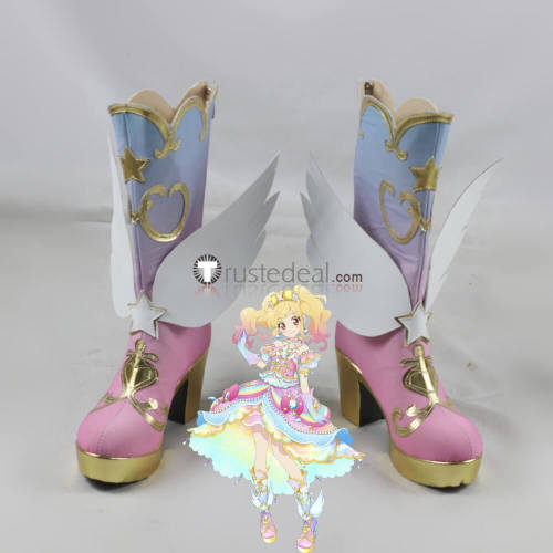 Aikatsu Universe Aikatsu Stars Nijino Yume Star Wings Pink Gown Cosplay Costume