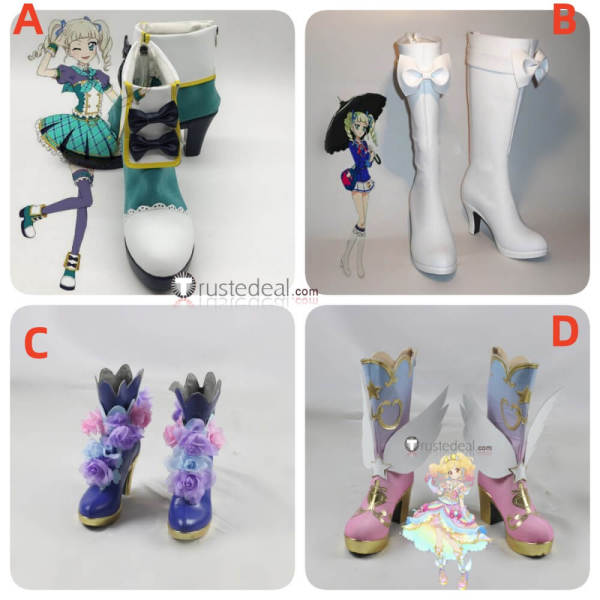 Aikatsu Universe Aikatsu Stars Nijino Yume Star Wings Shirogane Lily Yurika Todo Cosplay Shoes Boots