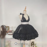 Vocaloid Miku Hatsune Luka Megurine Magnet Black Lolita Dress Gown Cosplay Costume