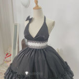 Vocaloid Miku Hatsune Luka Megurine Magnet Black Lolita Dress Gown Cosplay Costume