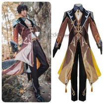 Genshin Impact Zhongli Cosplay Costume Large Size