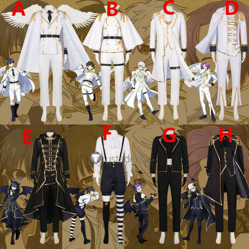 Blue Lock Meguru Bachira Yoichi Isagi Reo Mikage Seishiro Nagi Angel Devil Black White Cosplay Costume