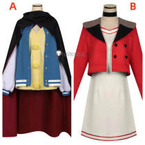 Dandadan Momo Ayase Casual Red Coat Seiko Ayase Cosplay Costume