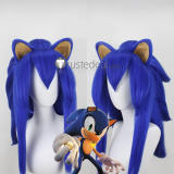 Sonic The Hedgehog Sticks the Badger Blue Brown Prestyled Cosplay Wig