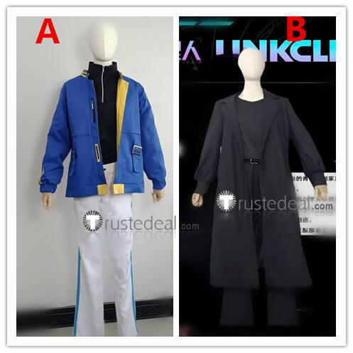 Link Click Xia Fei Liu Xiao Black Blue Coat Cosplay Costume