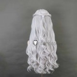 Final Fantasy14 FFXIV Gyr Abanian Plait Miqote Hair Cid nan Garlond Venat Silver Styled Cosplay Wig