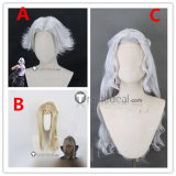 Final Fantasy14 FFXIV Gyr Abanian Plait Miqote Hair Cid nan Garlond Venat Silver Styled Cosplay Wig
