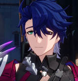 Commission Honkai Star Rail Feixiao Fugue Tingyun Sampo Blue Silver Ponytail Prestyled Cosplay Wig