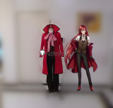 Kuroshitsuji Black Butler Grell Sutcliff Red Coat Cosplay Costume 3