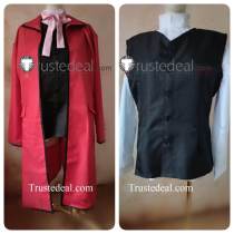 Kuroshitsuji Black Butler Grell Sutcliff Red Coat Cosplay Costume