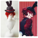 Black Butler Kuroshitsuji Grell Sutcliff Bitter Rabbit Cafe Red Prestyled Cosplay Wig