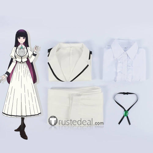 Rock wa Lady no Tashinamideshite Rock Is a Lady's Modesty Lilisa Suzunomiya Otoha Kurogane White Uniform Cosplay Costume