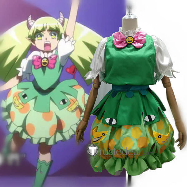 Mairimashita Iruma kun Valac Clara Akudol Green Cosplay Costume