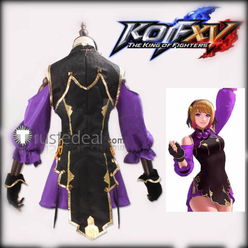 The King of Fighters KOF Athena Asamiya Purple Black Cosplay Costume