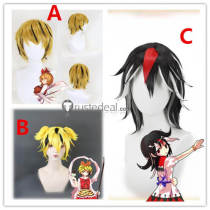 Touhou Project Toramaru Shou Seija Kijin White Black Blonde Yellow Styled Cosplay Wig