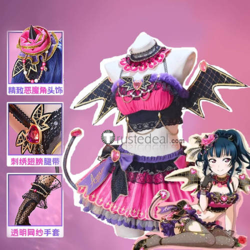 Love Live Sunshine Aqours Yoshiko Dia Kanan Ruby Chika Mari Riko You Hanamaru Little Devil Cosplay Costume
