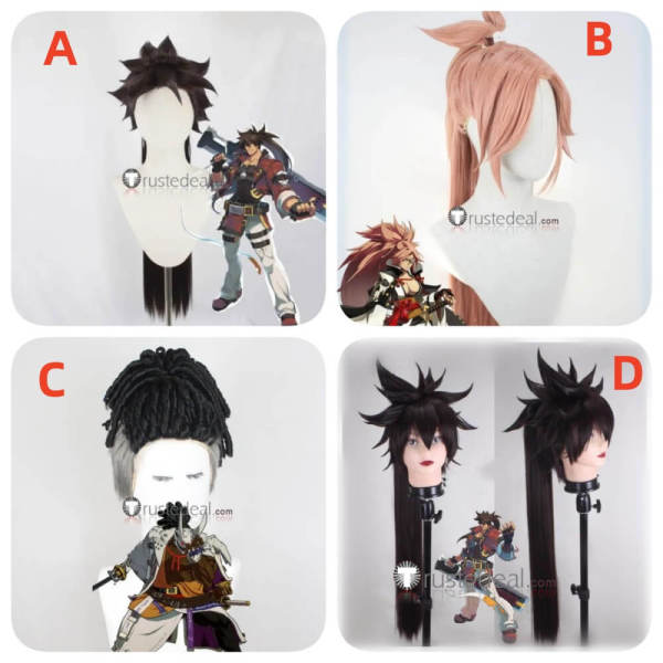 Guilty Gear Baiken Sol Badguy Nagoriyuki Styled Cosplay Wig