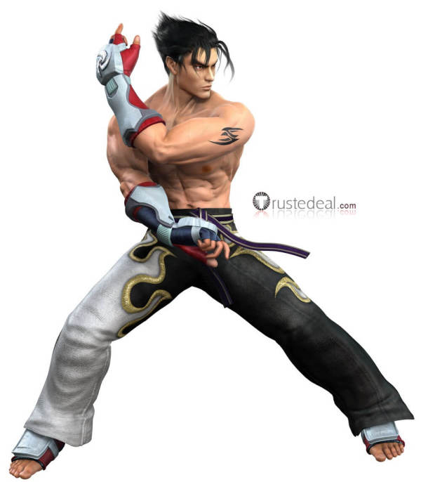 Tekken 5 Jin Kazama Embroidery Pants Cosplay Costume