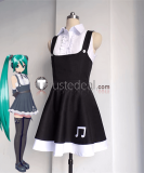 Vocaloid Project DIVA F 2nd Miku Gothic Black White Cosplay Costume