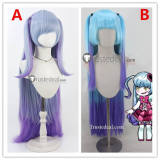 Library Of Ruina The Queen of Hatred Blue Purple Ponytails Prestyled Cosplay Wig
