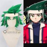 Pokemon Scarlet and Violet Drayton Kakitsubata Sun and Moon Hau Pokemon ReBurst Ryouga Prestyled Green White Cosplay Wig