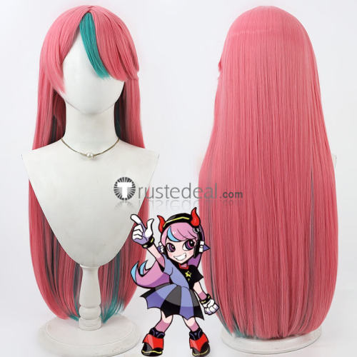 Crazy Raccoon Selly Halloween Pink Cosplay Wig Headset Props Accessory