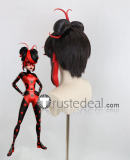 Miraculous World Paris Tales of Shadybug and Claw Noir Shadybug Evil Black Red Bodysuit Cosplay Costume