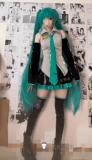 Vocaloid Hatsune Miku Original Liquid Leather Cosplay Costume