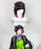 Commission Disney Twisted-Wonderland Lilia Vanrouge Right General's Armor Rock Black Red Pink Styled Cosplay Wig