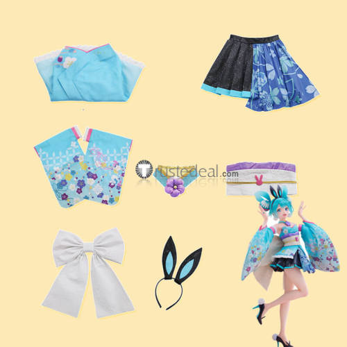 Vocaloid Hatsune Miku Wa-Bunny Kimono Cosplay Costume