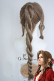 Final Fantasy VII Remake Zack Aerith Gainsborough Lace Front Brown Black Styled Cosplay Wig